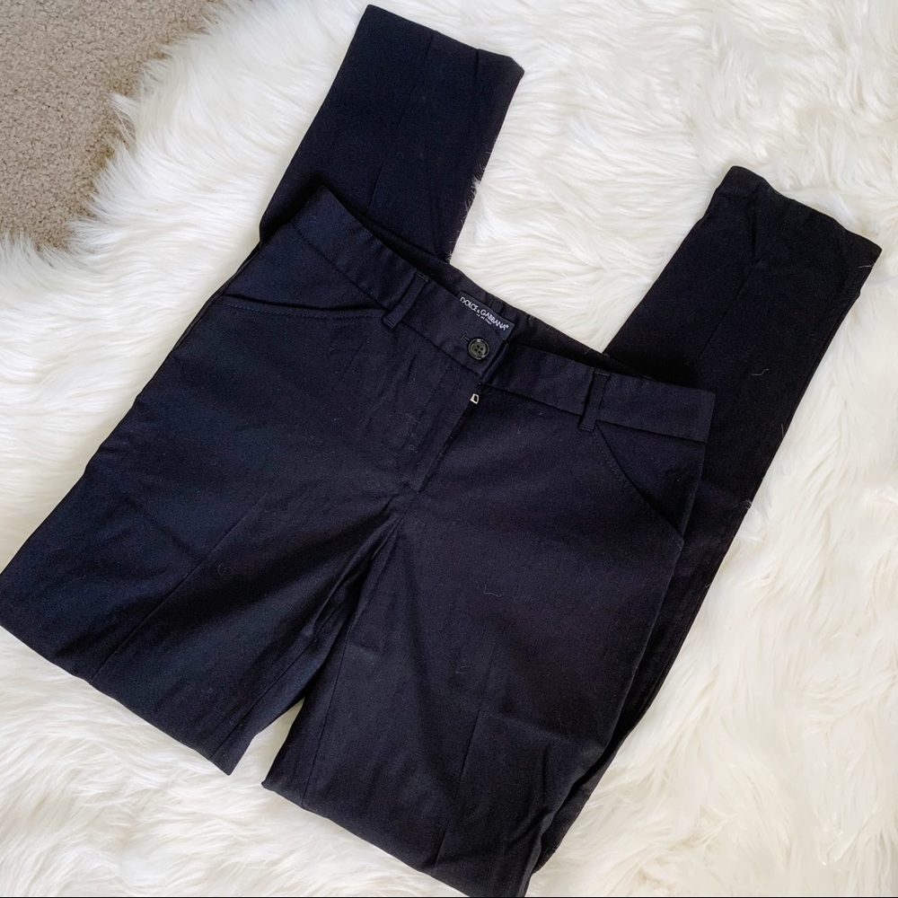 Dolce & Gabbana Black Skinny Leg Pants Size 4